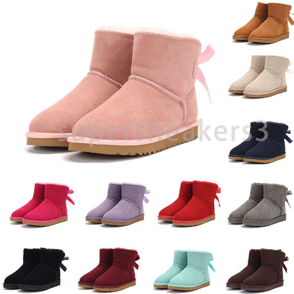 Australie 2023 Designer Bébé Enfants Tasman Bottes Pantoufle Mules Plates Botte En Cuir Véritable Fourrure Diapositives Classique Enfant Chaussures D'hiver taille 21-35