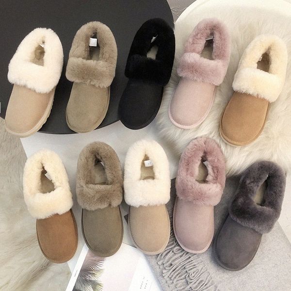 Australie Australian Classic Snow Bottes chaudes Femmes Mini Demi-botte de neige Pleine fourrure Fluffy Furry USA GS 585401 Designer Winter Satin Bottines Bottines k06i #