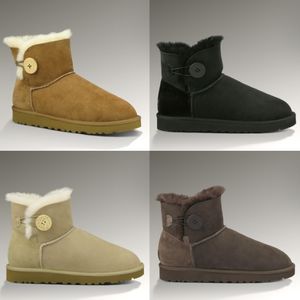 Australië Australian Classic Warm Boots Dames Mini Half Snow Boot USA GS Winter Full Fur Fluffy Furry Satin Enkle Boots Booties