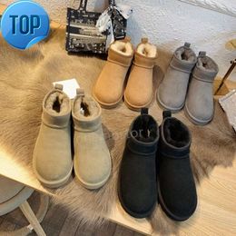 Australie Australien Classique Chaud Uggz Bottes Designer Femmes Mini Demi-Botte De Neige Hiver Pleine Fourrure Fluffy Furry Tasman Booties Pantoufles Australie 35-43HD