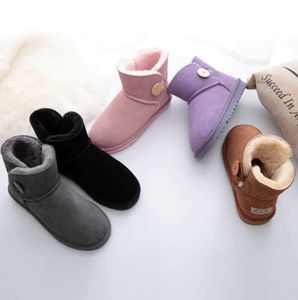 Australia Diseñador de botas Tasman Botones Nieve Botas de invierno Plataforma para mujer Zapatillas de piel Clásico Mini Gamuza Piel de oveja Lana Tobillo Botines Movimiento Zapatos de moda WSE
