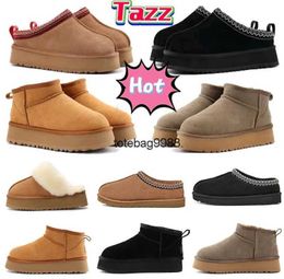 Australia botas botas 2023 mujeres nieve tazz tasmans zapatillas invierno ultra mini plataforma bota hombres diseñador tobillo botines piel diapositivas piel de oveja 2023 nuevo