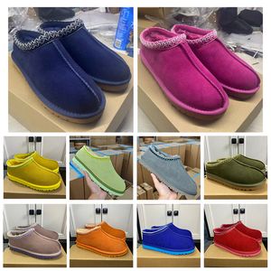 Zapatillas Tasman Semilla de mostaza Tazz Diapositivas de piel de castaño Piel de oveja Bota de plataforma ultra mini clásica Invierno Mujeres Hombres Zapatos sin cordones Ante Parte superior Lana Otoño Zapatos de algodón