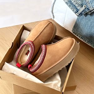 Uggsboots dames Tazz laarzen heren Australië laars ontwerper Tasman Slippers platform mosterdzaad ultra mini slipper suède schoenen dames winter enkel sneeuwlaarzen