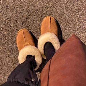 Australie classique ultra mini graine de moutarde disquette funkette pantoufles d'hiver plate-forme uggd fourrure pantoufles en peau de mouton designer mode ugh slip-on chaud maison coton