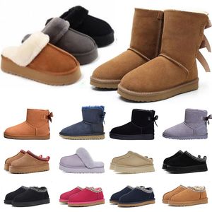 Australie Bottes de créateurs Femme Tazz Pantoufles Uggsboot Tasman Slipper Ultra Mini Plate-forme Boot Australie Snowy Uggliss Boots Fur Slides Womens Taz Winter Booties