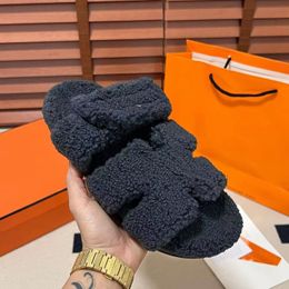 Australië ontwerper luxe bont dia's pantoffels dames pluizige fuzzy slider plat comfort muilezel shearling comfortabele glijbaan slipper zwembad kussen slippers schoen winter