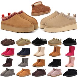 Australië Designer Mini Enkellaars Tazz Tasman Slippers Heren Dames Kinderen Platform Flats Laarzen Winter Slides Klassieke Ultra Sneeuwlaarzen Outdoor Sneakers