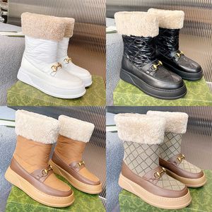 Australi￫ Designer Snow Boots Wool Leather Platform Ankle Boots Warm Low Boot Fur Plush Winter Fall Sneeuw Katoenschoenen voor vrouwen 35-42 NO428