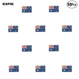 Broches de bandera de Australia, Pin de solapa, insignia de bandera, broche, insignias, 10 Uds. Por lote