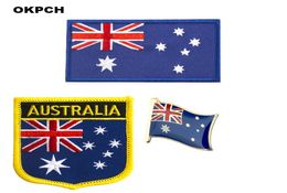 Australia flag patch badge 3pcs a Set Patches for Clothing DIY Decoration PT002138021760