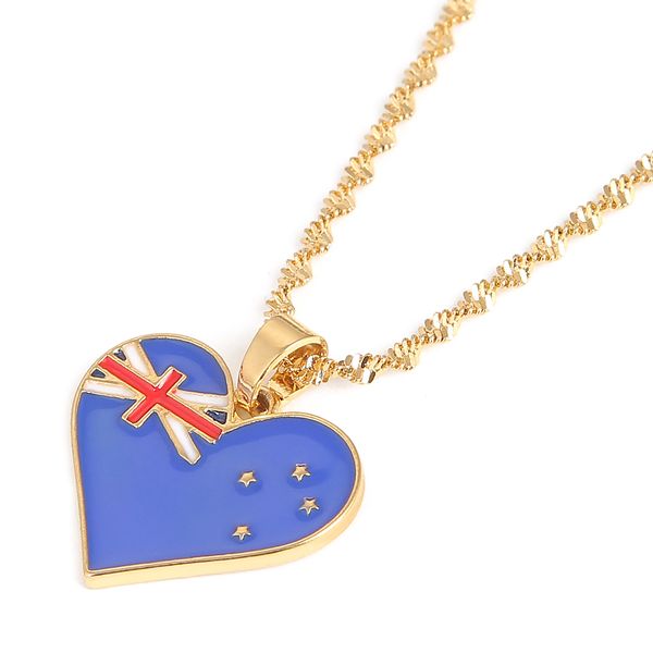 Australia bandera colgante collares mujeres país joyería australiano encanto regalo