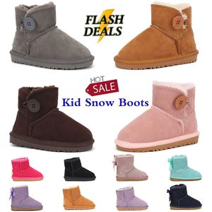 Ugg Uggskid Mini Boot Kids Boots Designer Baby Shoes Boys Girls Moon Pink Brown Platform Toddler【Code ：L】Enfant Infant Youth Children Winter Snow Booties