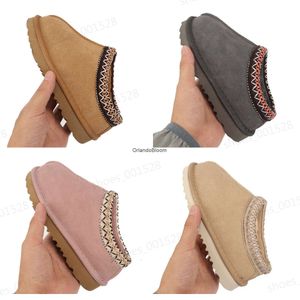 Australië kinderlaarzen peuter tazz pantoffels deigner tasman platform beige schapenwol designer schoen voor kinderen Classic Mini Boot Winter kastanjebont laarsjes voor meisjes 24