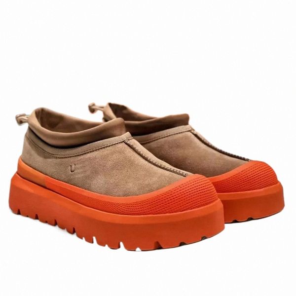 Botas tazz Mini botas australianas Tasman Fluffy botas medias de mujer Goma de lujo Tace Tobillo Botas de nieve Plataforma plana zapatos casuales al aire libre Zapatillas de piel para hombres Invierno