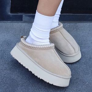 Australië Platform Tazz Classic Ultra Mini Dames Winter Suede Snowboots Schapenvacht Tasman Dames Designer Mode Wol Warme Instappantoffels Schoenen