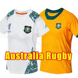 Australie Rugby Jerseys Accueil Kangourous Wallaby Taille S-5XL 2023 2024 Ligue nationale Hommes Gilet adulte Entraînement Coupe du monde Sevens Tshirt 23 24