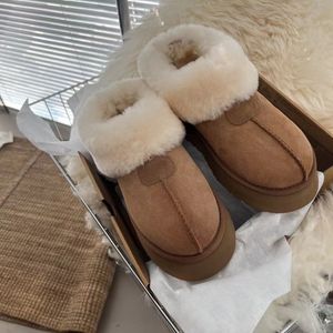 Australi￫ Snow Boots Classic Luxury U Furry Soft Sheepskin Platform Schoenen Nieuwe Designer Women Brand Warm 5A Plush Ankle Boot Winter Fashion Non-Slip Martin Boots 36-40