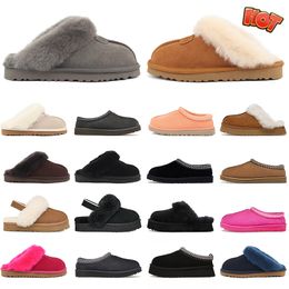 Australie Tasman Slippers Tazz Fur Slides Fashion Womens Chaussures Classic Ultra Mini Shearling Platform Boots Boots Comfort Winter Slip-On Sleede Boot Boot Mens Bootes