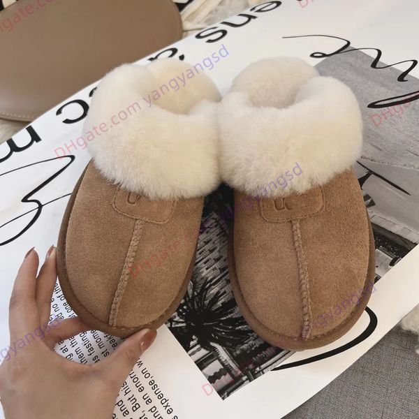 Australia Tazz Diseñador de lujo Fur Lana de piel de gamuza Cuero zapatos casuales de cuero ocio