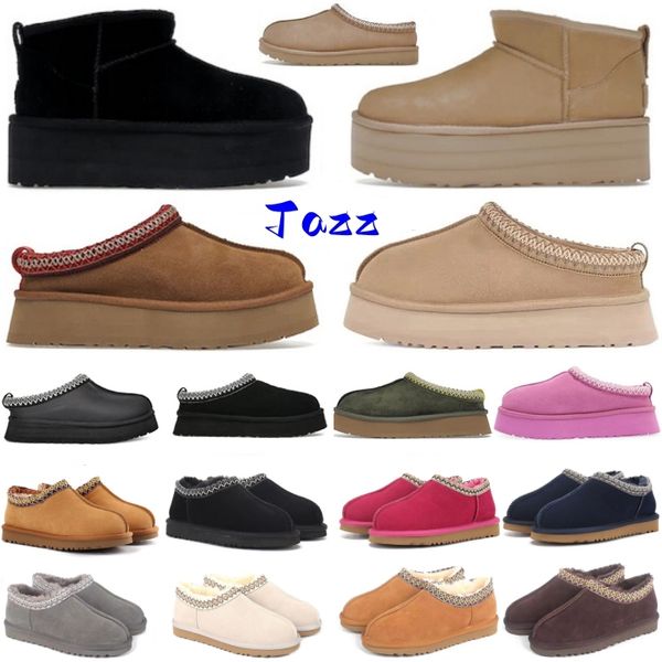 Australia Tazz Botas Mujer Tasman Pantuflas Castaño Niños y adultos Mulas Ultra Mini Botas bota plataforma Zapatos Gamuza Confort Otoño Invierno Botines Sobre La Rodilla