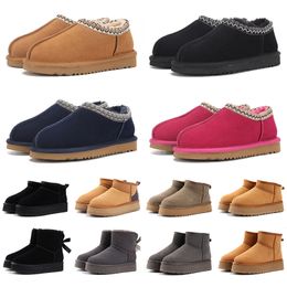 Botas de mujer Australia Botas de plataforma ultra mini para mujer Zapatillas de piel Tazz Diseñador Tasman Shearling Slipper Botas uggity Ante Lana Invierno Tobillo australiano 36-43