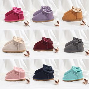 Australisch Australië Warme laarzen Mini Half Snowboots Enkellaars uggity Classic Winter Full Fur Fluffy Furry baby Kids uggity Booties Jongens meisjes