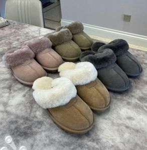 Bottes australiennes classiques chaudes pour femmes, Mini demi-neige USA GS 585401, sandales d'hiver en fourrure complète, en Satin pelucheux, à la cheville