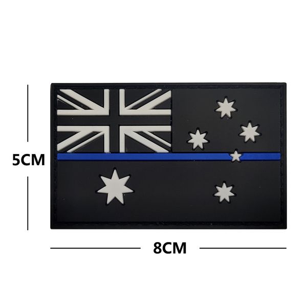 Flag australien PVC + broderie brassard magic autocollant chapeau sac à dos pots d'autocollant patchs militaires pour crochet et anneau bricolage