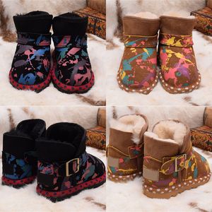 filles camouflage bottes de créateurs chaussures pour enfants Australie classique uggi bébé ug enfant jeunesse enfant en bas âge nourrissons wgg chaussure uggitys arc boule de cheveux botte décorative baskets pour enfants