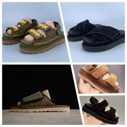 Pantoufles et sandales australiennes sandales pour femmes de créateur billard oreiller talon chaussures d'herbe été printemps et automne pantoufles décontractées à fond plat confortable