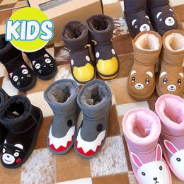 Bottes de neige australiennes pour enfants, chaussures de dessin animé pour enfants, classiques d'hiver, Ultra mini, bottines pour bébés garçons et filles, bottines en fourrure pour enfants