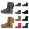Australiens Botkle Boots Top Fashion Luxury Designer Shoes Boot Grey kaki Chestnut Grey Rose Australias Fur Leather Snow Winter Boties