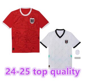 Austria Euro 2024 25 Home Away Kits hombres tops camisetas uniformes conjuntos tops rojos camisetas blancas8899