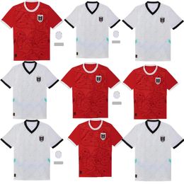 Oostenrijk Nieuw gelanceerde bestverkochte stijlen Euro 2024 2025 Thuistenues heren kindertops T-shirts uniformen sets rode tops witte T-shirts