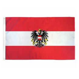Oostenrijkse vlag Hoge kwaliteit 3x5 ft National Banner 90x150cm Festival Party Gift 100D Polyester Indoor Outdoor Gedrukt Vlaggen en Banners