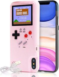 AUTBYE GAMEBOY COSES POUR IPHIPHE 14 12 PRO MAX 11 XS 6 7 8 Luxury Classia Russia Console Couleur affichage Silicone mobile Silicone B8359029