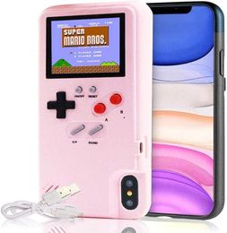 AUTBYE GAMEBOY COSEMENTS POUR IPHONE 14 12 PRO MAX 11 XS 6 7 8 Luxury Classia Russia Console Couleur Affichage Silicone mobile Silicone B7739417