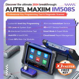 Autel Maxiim IM508S Immo Key Programmer Auto Key FOB Programmeringstools Alle systemen Diagnostische OBD2 -scanner 2 jaar Gratis update