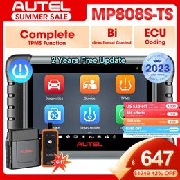 Autel MaxiPRO MP808S-TS TPMS Scanner outil de Diagnostic bidirectionnel programmation ECU codage 2 ans mise à jour gratuite PK MP808BTPRO