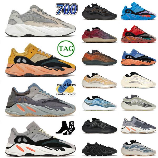 Authentic 2024 Sports 700 V3 V2 Chaussures de course Cream Sun Carbon Blue Cloud blanc Alvah Hôpital Blue Mens Femmes Big Taille Laceurs Trainers Sneakers 36-46