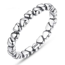 Authentiek 925 100% massief sterling zilver voor altijd liefde hart vinger ring originele sieraden Valentijnsdag cadeau Gratis verzending