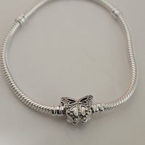 Authentieke 925 Silver Butterfly Buckle Snake Chain armband Geschikt voor Valentijnsdag, geschikt voor modieuze temperament bedelarmband sieraden 590782C01