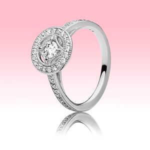 Authentique 925 Argent Vintage Cercle Bague Femmes Bijoux De Mariage pour Pandora CZ Diamant Bagues De Fiançailles avec Coffret Original Haute qualité