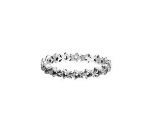 Authentieke 925 Sterling Silver Band of Asymmetric Stars Ring Wedding Rings For Women Fits European Style Charm2212897