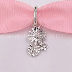 Andy Jewel Auténtica 925 Beads de plata esterlina Daisy Flowet Bouquet Charm Harms se adapta a European Pandora Style Jewelry Pulseras Collar 798819