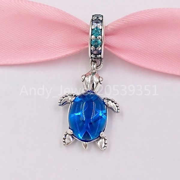 Andy Jewel Bijoux Pandora Authentiques Perles en Argent Sterling 925 Tortue de Mer en Verre de Murano Dangle Charms Convient aux Bracelets de Style Pandora Européen Collier 798