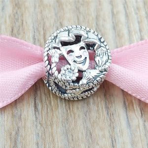 Andy Jewel Authentic 925 Sterling Silver Beads Pandora Comedy Tragedy Drama Masks Charm Charms past European Pandora Style Jewelry armbanden 799331C01