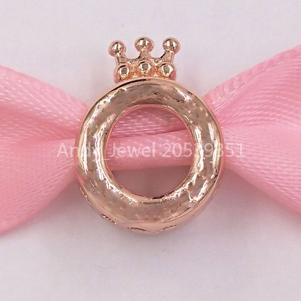 Andy Jewel Auténticos 925 Granos de plata esterlina Pandora Rose Logo Crown O Calado Charm Charms Se adapta al estilo europeo Pulseras de joyería Neckla