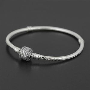 Authentieke 925 Sterling zilveren armband Bangle met LOGO gegraveerd voor Europese bedels en kraal 10 stuks veel U kunt gemengde grootte sh242t